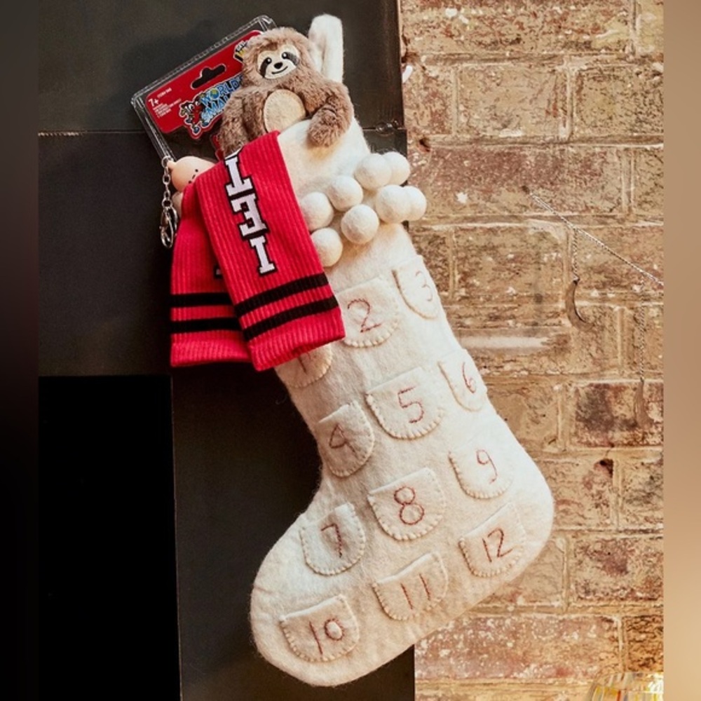 Cream Advent Calendar Stocking